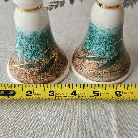 1980s Royal Tara Hand-painted Candle Stick Holders - Picture 7 of 8